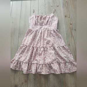 Floral Pink Kids Dress